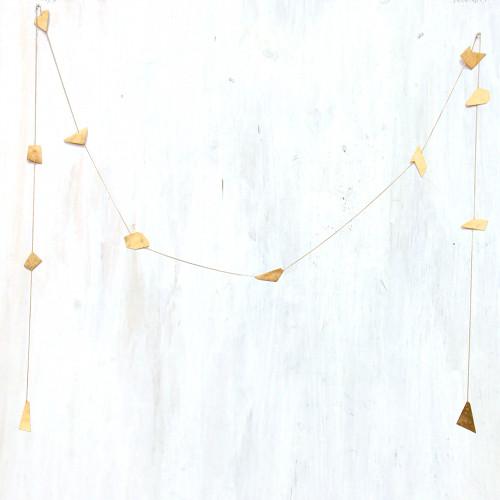 | organic garland | an organic forged brass garland, perfect for the mantle, wall, or tree | hand cut and hammered brass on vintage brass chain | #failjewelry