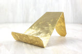 | hammered card holder | a hand cut and hammered brass business card holder for the modern home or office | #failjewelry