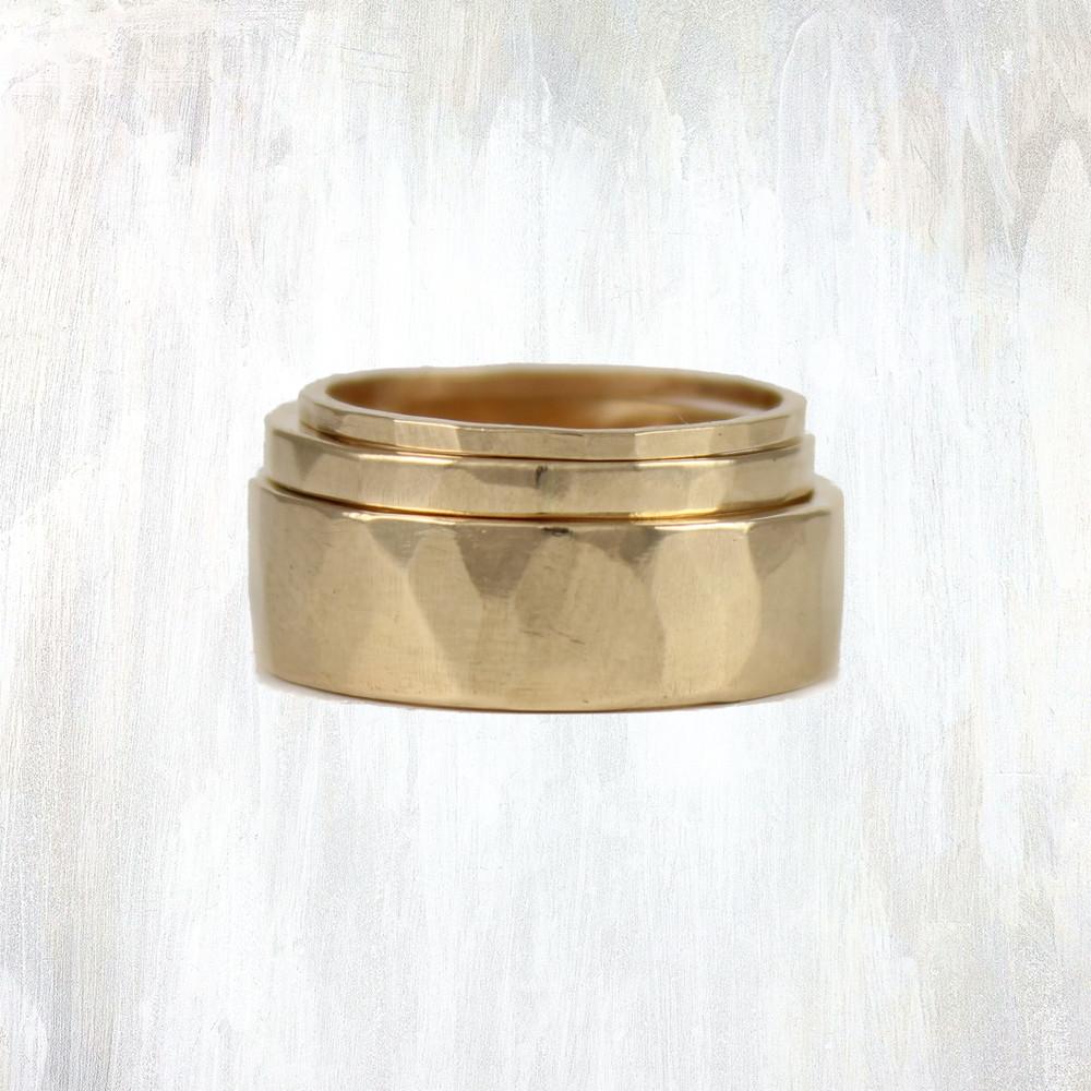 EPIC | classic band | simple hammered bands in 14K gold, available in three widths | #failjewelry