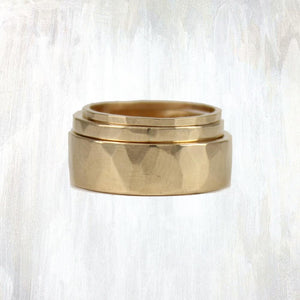 EPIC | classic band | simple hammered bands in 14K gold, available in three widths | #failjewelry