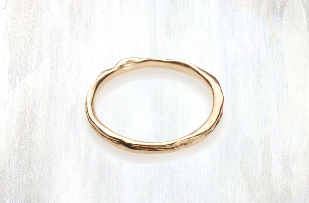 EPIC | slip band | a thin and organic gold ring | available in 14K yellow or rose gold; white gold upon request | #failjewelry
