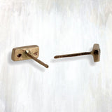 EPIC | classic bar studs | the modern, clean lines of our Classic Bar studs are perfect for all-day wear; a single 0.04 tcw diamond is flush set in a short, hammered 14K yellow or rose gold hammered bar, 14K white gold upon request; 7x3 mm | #failjewelry