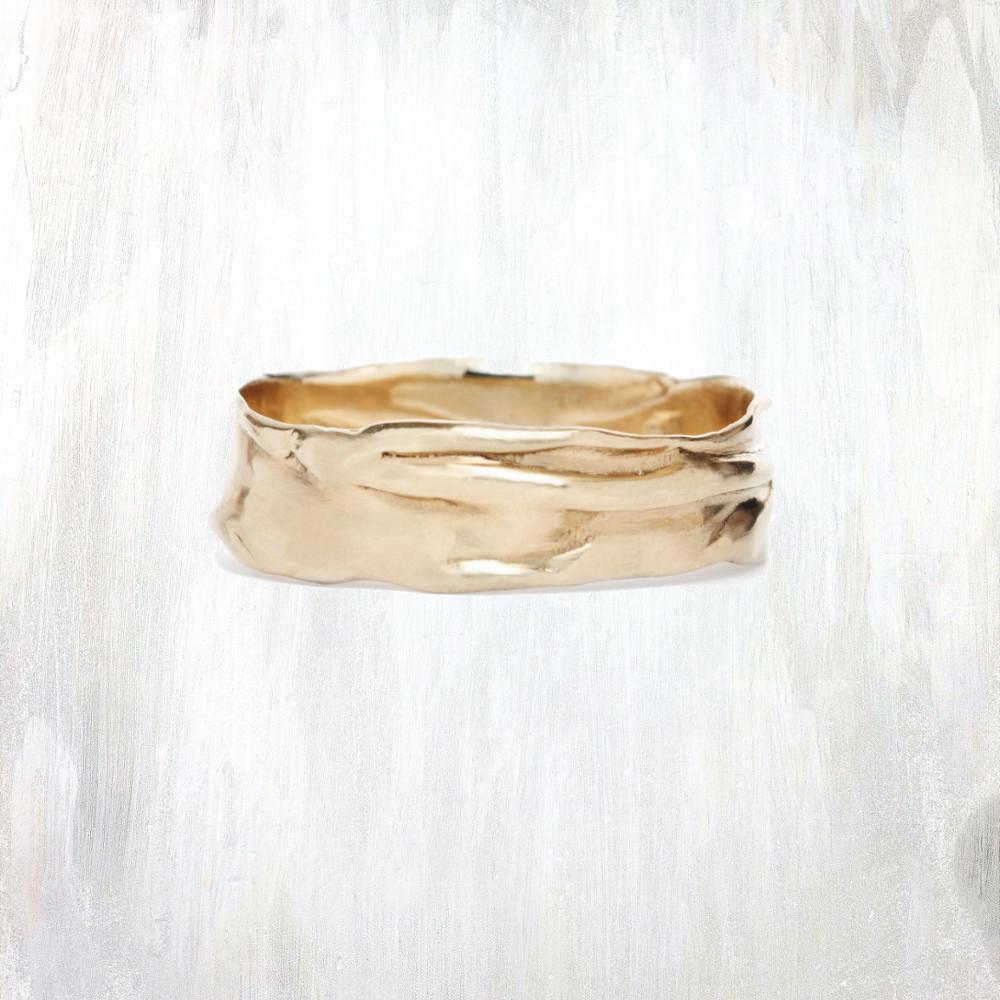 EPIC | drift band | a lightweight organic band in 14K yellow or rose gold | white gold upon request | #failjewelry