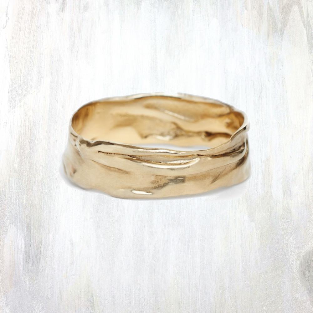 EPIC | drift band | a lightweight organic band in 14K yellow or rose gold | white gold upon request | #failjewelry