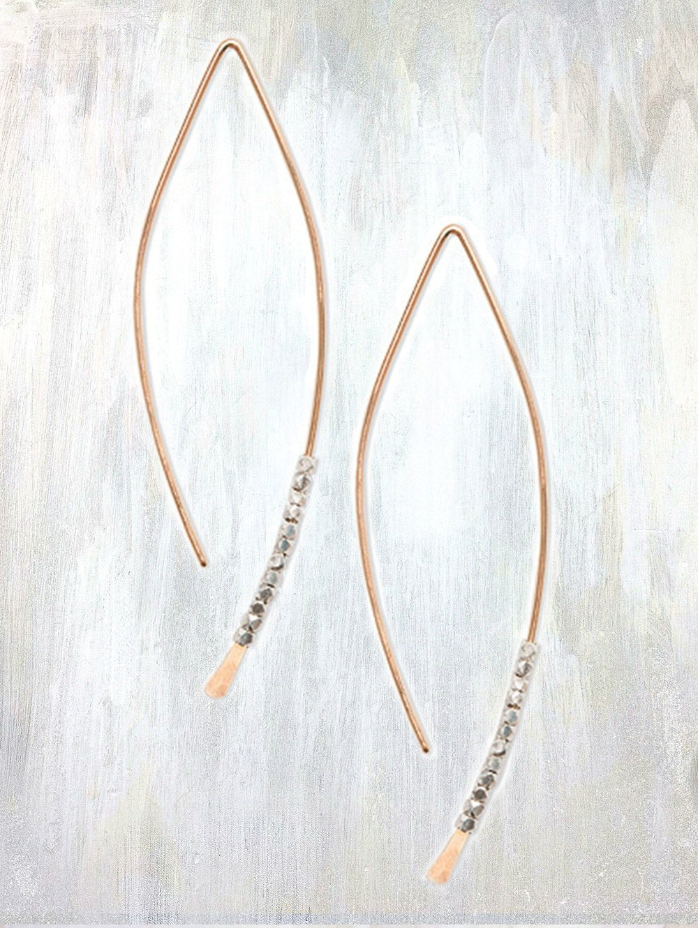 Beaded Crescent Earrings | Wedding Party Set