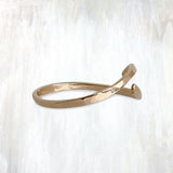 | thin wave ring | minimal with a flowing, graceful style, the Thin Wave ring is perfect for stacking but also stands on its own; forged by hand, this ring features a curved opening, allowing for slight adjustment to fit the desired finger | available in 14K yellow or rose gold-fill, or sterling silver | #failjewelry