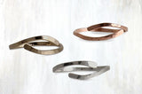 | thin wave ring | minimal with a flowing, graceful style, the Thin Wave ring is perfect for stacking but also stands on its own; forged by hand, this ring features a curved opening, allowing for slight adjustment to fit the desired finger | available in 14K yellow or rose gold-fill, or sterling silver | #failjewelry