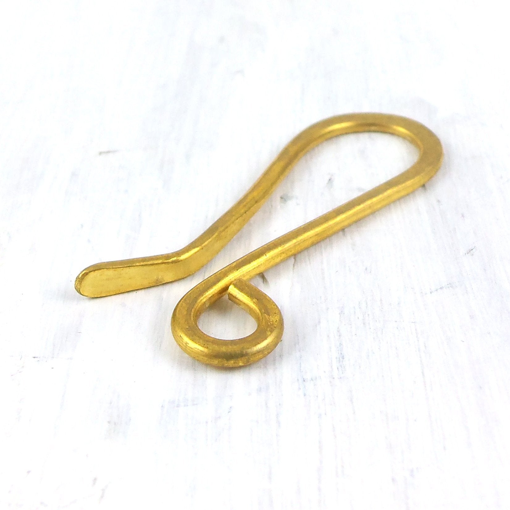 | elongated hook | a simple hook for your key chain | hand forged brass | #failjewelry