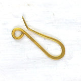 | elongated hook | a simple hook for your key chain | hand forged brass | #failjewelry